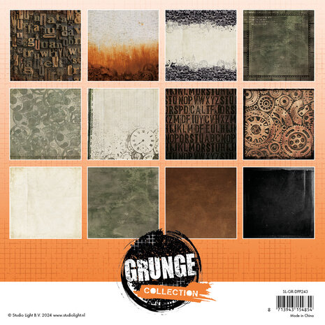 Studio Light Background Papers Grunge Design Paper Pad (SL-GR-DPP243) (DISCONTINUED)