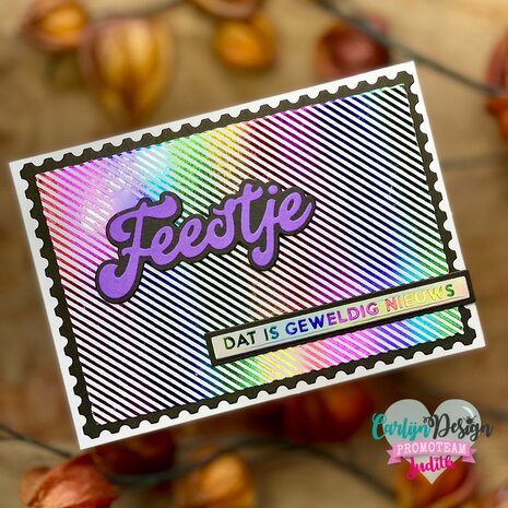 CarlijnDesign Hot foil Diagonal stripes (CDHF-0059) CarlijnDesign Hot foil Diagonal stripes (CDHF-0059)