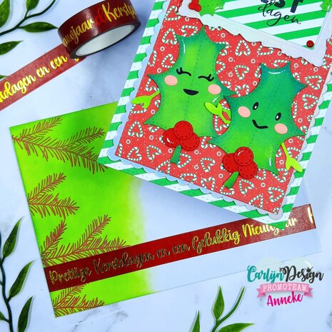 CarlijnDesign Washi tape Kerstpost goud (CDWT-0001) CarlijnDesign Washi tape Kerstpost goud (CDWT-0001)