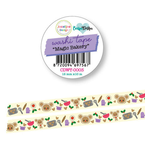 CarlijnDesign Washi tape Magic Bakery (CDWT-0003) CarlijnDesign Washi tape Magic Bakery (CDWT-0003)