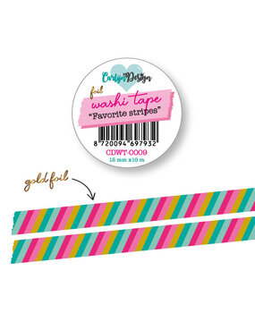 CarlijnDesign Washi tape Favorite stripes (CDWT-0009)