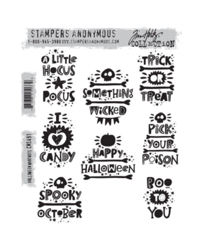 Stampers Anonymous Halloween Whatnots Tim Holtz Cling Stamps (CMS491)