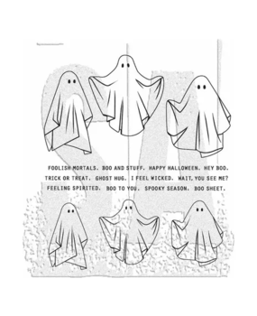 Stampers Anonymous Spooky Spirits Tim Holtz Cling Stamps (CMS492)