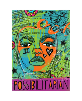 Sizzix Studio Clear Stamps w/Stencils by Cat Kerr Possibilitarian (666757) Sizzix Studio Clear Stamps w/Stencils by Cat Kerr Possibilitarian (666757)