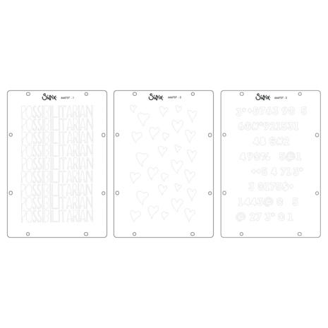 Sizzix Studio Clear Stamps w/Stencils by Cat Kerr Possibilitarian (666757) Sizzix Studio Clear Stamps w/Stencils by Cat Kerr Possibilitarian (666757)