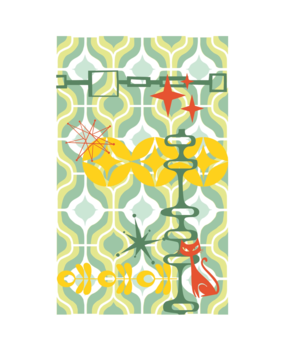 Sizzix Studio Clear Stamps w/Stencils by Vic Hollins Retro (666759)