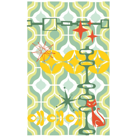 Sizzix Studio Clear Stamps w/Stencils by Vic Hollins Retro (666759)