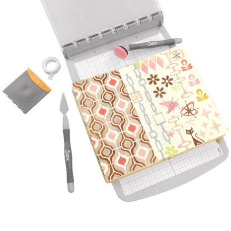 Sizzix Studio Clear Stamps w/Stencils by Vic Hollins Retro (666759)