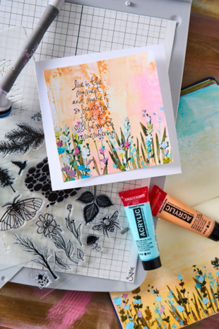 Sizzix Studio Clear Stamps w/Stencils by Vic Hollins Nature (666761)