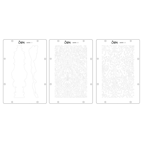 Sizzix Studio Clear Stamps w/Stencils by Vic Hollins Ornate (666763)