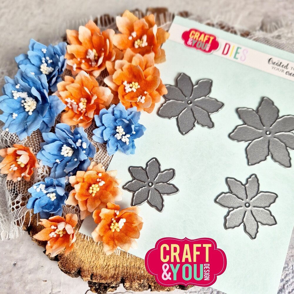 Craft & You Design Magda's Seven Petal Flower Dies (CYD-CW320) Craft & You Design Magda's Seven Petal Flower Dies (CYD-CW320)