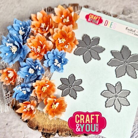 Craft & You Design Magda's Seven Petal Flower Dies (CYD-CW320) Craft & You Design Magda's Seven Petal Flower Dies (CYD-CW320)