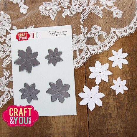 Craft & You Design Magda's Seven Petal Flower Dies (CYD-CW320) Craft & You Design Magda's Seven Petal Flower Dies (CYD-CW320)