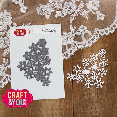 Craft & You Design Snowflakes Background Dies (CYD-CW321) Craft & You Design Snowflakes Background Dies (CYD-CW321)