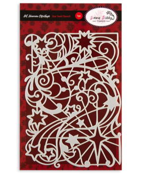 Dawn Bibby Art Nouveau Star Swirl Stencil (DB1069) (OUTLET)