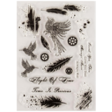 Dawn Bibby Wings Of Time Steampunk Feather & Grunge Clear Stamp Set (DB1034) (OUTLET)