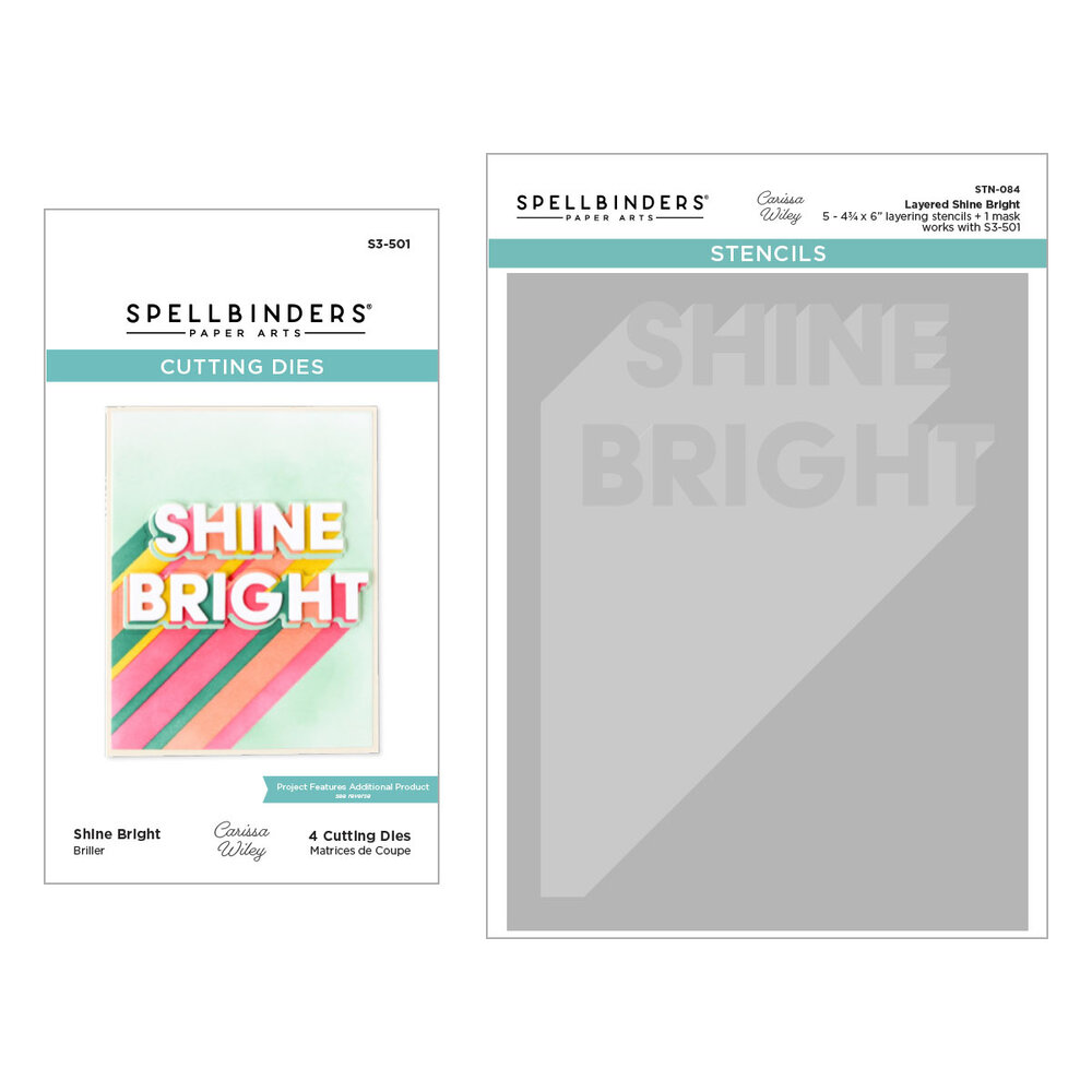 Spellbinders Layered Shine Bright Die & Stencil Bundle (BD-0900) Spellbinders Layered Shine Bright Die & Stencil Bundle (BD-0900)
