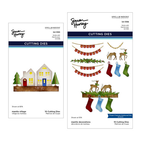 Spellbinders Mantle Village and Decorations Etched Dies (BD-0905) Spellbinders Mantle Village and Decorations Etched Dies (BD-0905)