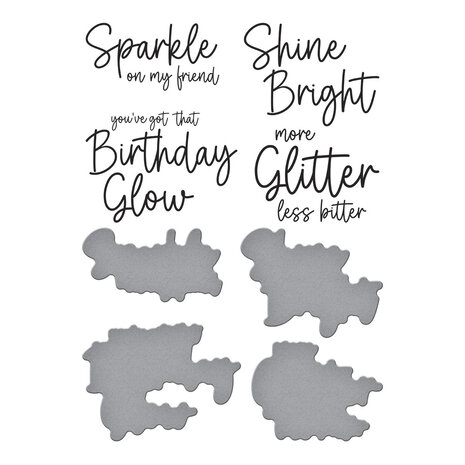 Spellbinders Sparkle On Sentiments Press Plate & Die Set (BP-207) Spellbinders Sparkle On Sentiments Press Plate & Die Set (BP-207)