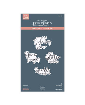 Spellbinders Sparkle On Sentiments Press Plate & Die Set (BP-207) Spellbinders Sparkle On Sentiments Press Plate & Die Set (BP-207)