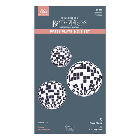 Spellbinders Disco Impressions Press Plate & Die Set (BP-210) Spellbinders Disco Impressions Press Plate & Die Set (BP-210)