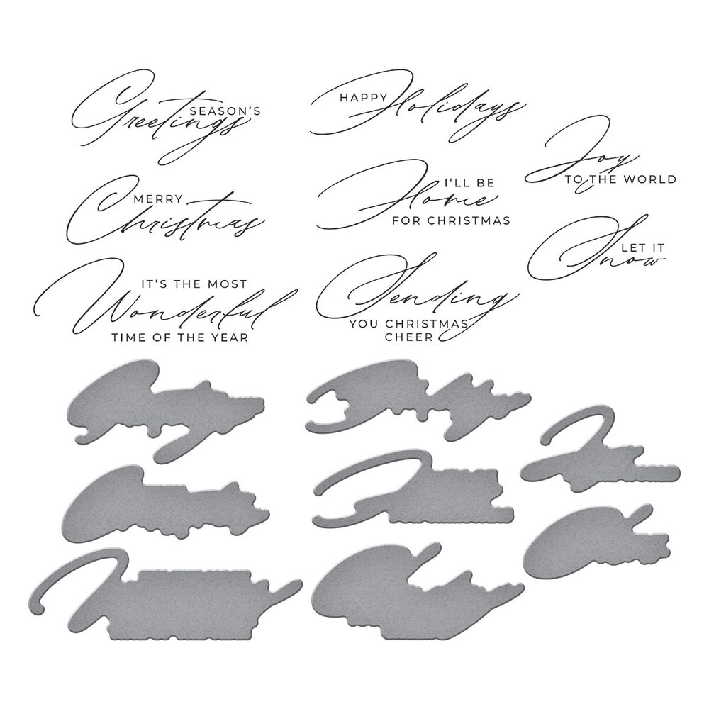 Spellbinders Home for Christmas Sentiments Press Plate & Die Set (BP-220) Spellbinders Home for Christmas Sentiments Press Plate & Die Set (BP-220)