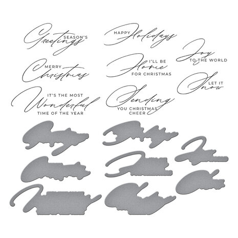 Spellbinders Home for Christmas Sentiments Press Plate & Die Set (BP-220) Spellbinders Home for Christmas Sentiments Press Plate & Die Set (BP-220)