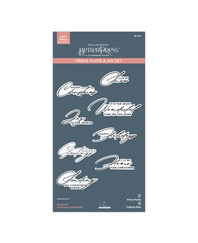 Spellbinders Home for Christmas Sentiments Press Plate & Die Set (BP-220) Spellbinders Home for Christmas Sentiments Press Plate & Die Set (BP-220)