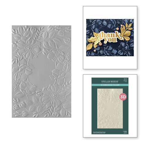 Spellbinders Fresh Picked Floral Frame 3D Embossing Folder (E3D-101) (DISCONTINUED) Spellbinders Fresh Picked Floral Frame 3D Embossing Folder (E3D-101) (DISCONTINUED)