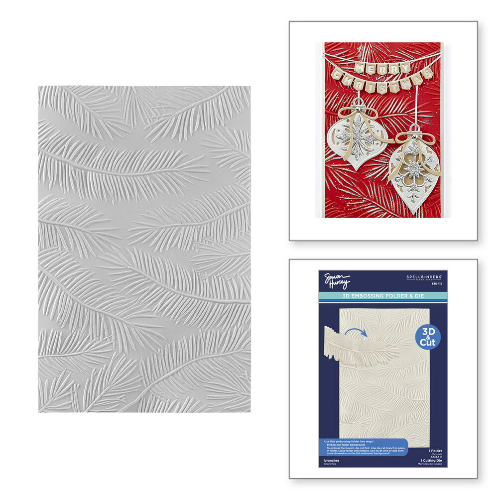 Spellbinders Branches 3D Embossing Folder &Die (E3D-115) Spellbinders Branches 3D Embossing Folder &Die (E3D-115)