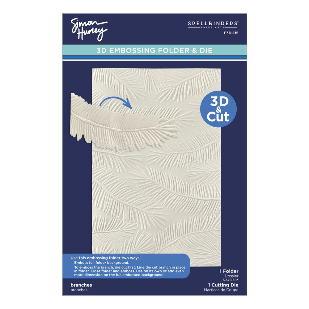 Spellbinders Branches 3D Embossing Folder &Die (E3D-115) Spellbinders Branches 3D Embossing Folder &Die (E3D-115)