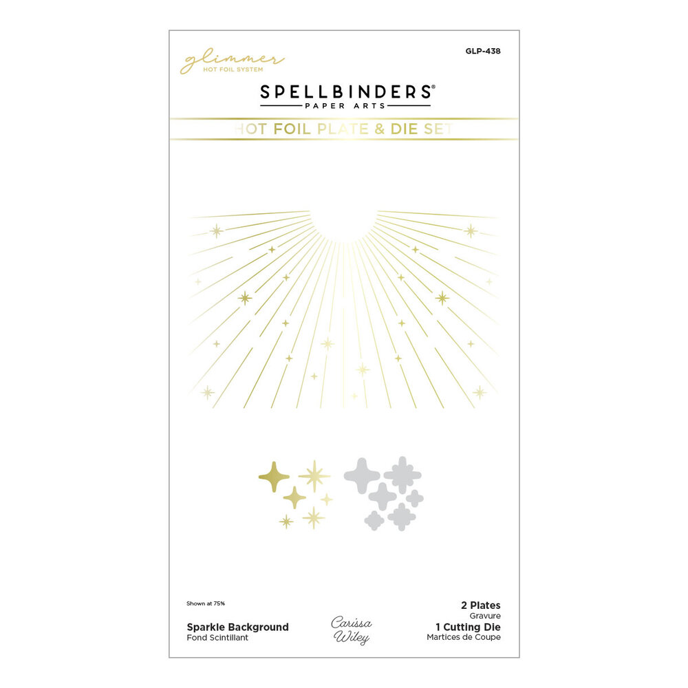 Spellbinders Sparkle Background Glimmer Hot Foil Plate & Die Set (GLP-438) Spellbinders Sparkle Background Glimmer Hot Foil Plate & Die Set (GLP-438)