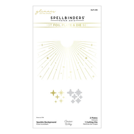 Spellbinders Sparkle Background Glimmer Hot Foil Plate & Die Set (GLP-438) Spellbinders Sparkle Background Glimmer Hot Foil Plate & Die Set (GLP-438)