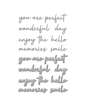 Spellbinders Woodland Tales Sentiments Etched Dies (S4-1378) (DISCONTINUED)