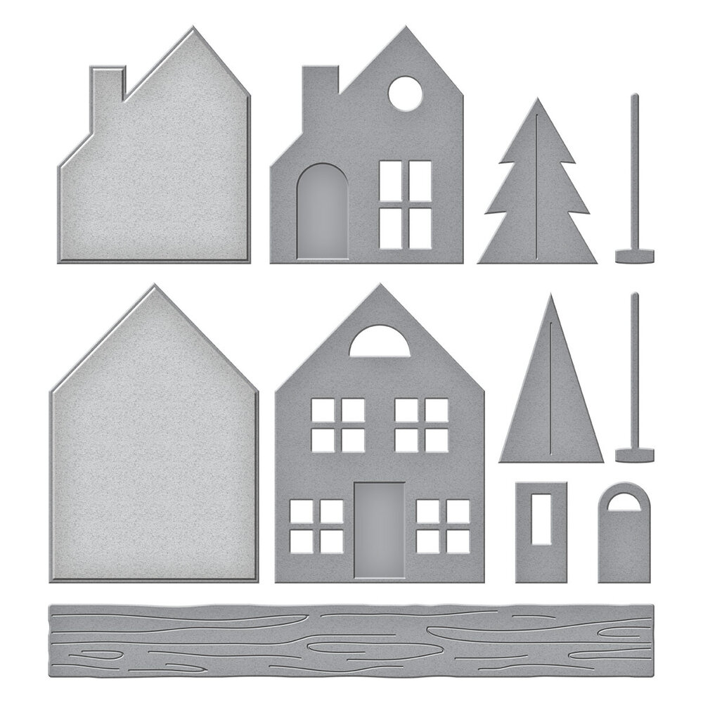 Spellbinders Mantle Village Etched Dies (S4-1395) Spellbinders Mantle Village Etched Dies (S4-1395)
