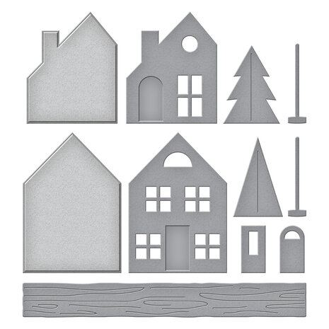 Spellbinders Mantle Village Etched Dies (S4-1395) Spellbinders Mantle Village Etched Dies (S4-1395)