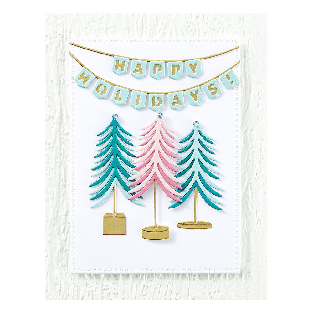 Spellbinders Whimsical Bottle Brush Trees Etched Dies (S4-1397) Spellbinders Whimsical Bottle Brush Trees Etched Dies (S4-1397)