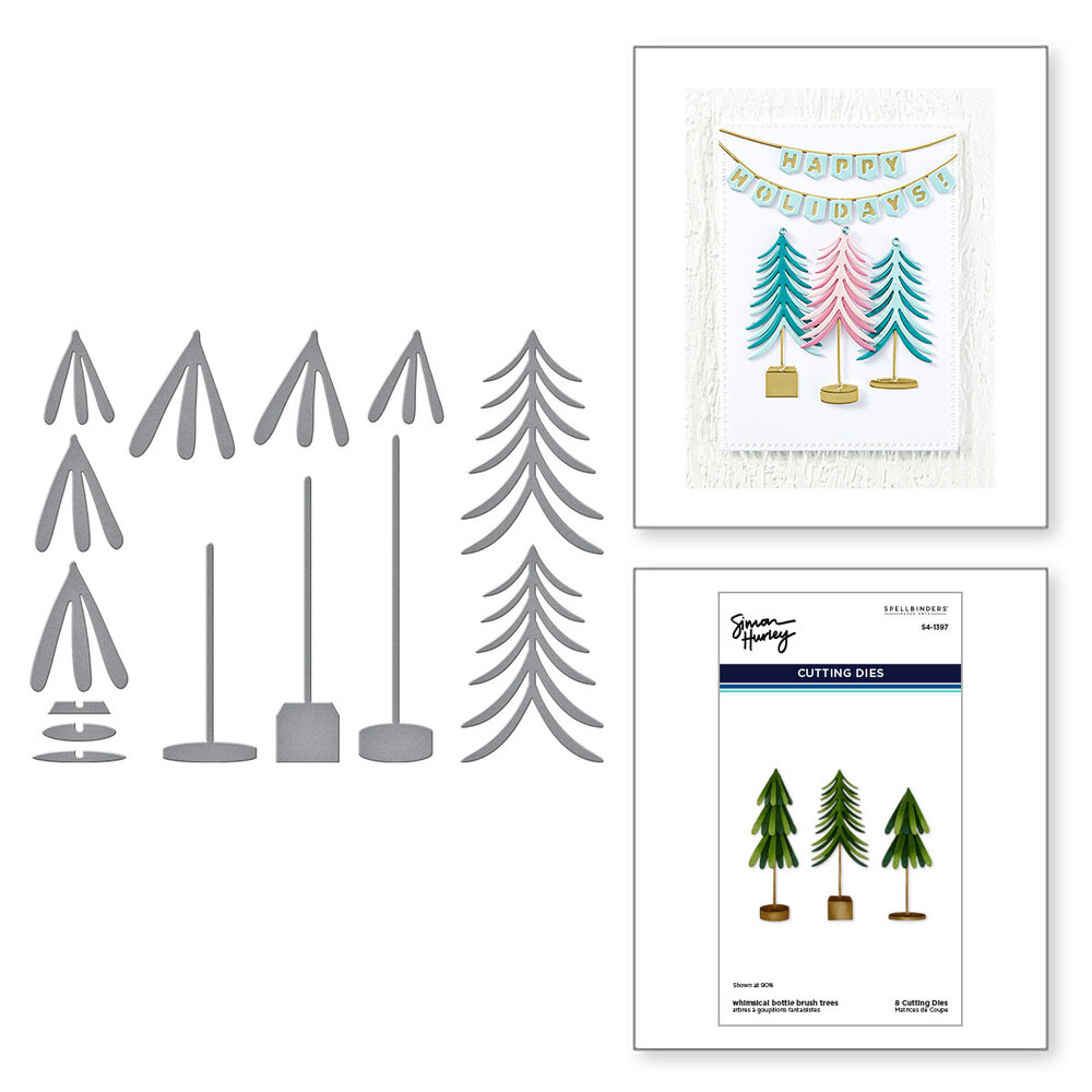 Spellbinders Whimsical Bottle Brush Trees Etched Dies (S4-1397) Spellbinders Whimsical Bottle Brush Trees Etched Dies (S4-1397)