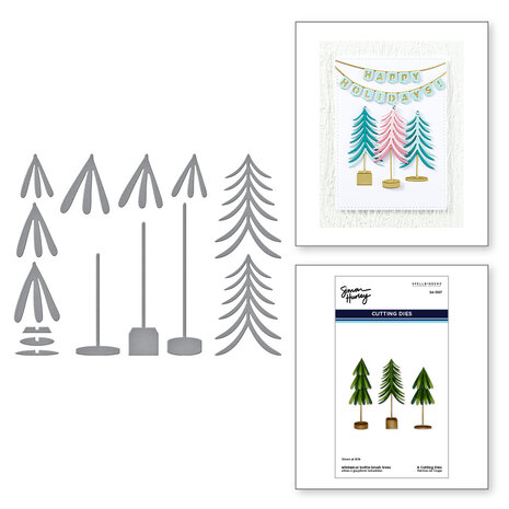 Spellbinders Whimsical Bottle Brush Trees Etched Dies (S4-1397) Spellbinders Whimsical Bottle Brush Trees Etched Dies (S4-1397)