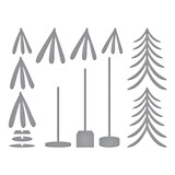 Spellbinders Whimsical Bottle Brush Trees Etched Dies (S4-1397)