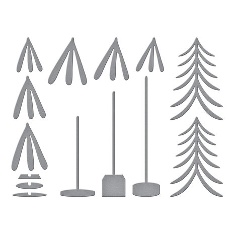Spellbinders Whimsical Bottle Brush Trees Etched Dies (S4-1397) Spellbinders Whimsical Bottle Brush Trees Etched Dies (S4-1397)