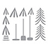 Whimsical Bottle Brush Trees Etched Dies (S4-1397) Whimsical Bottle Brush Trees Etched Dies (S4-1397)