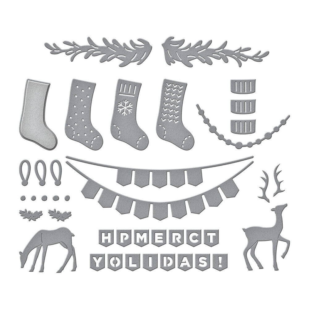 Spellbinders Mantle Decorations Etched Dies (S4-1398) Spellbinders Mantle Decorations Etched Dies (S4-1398)