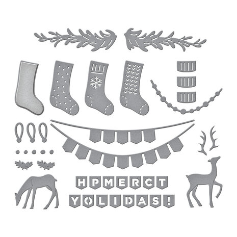 Spellbinders Mantle Decorations Etched Dies (S4-1398) Spellbinders Mantle Decorations Etched Dies (S4-1398)