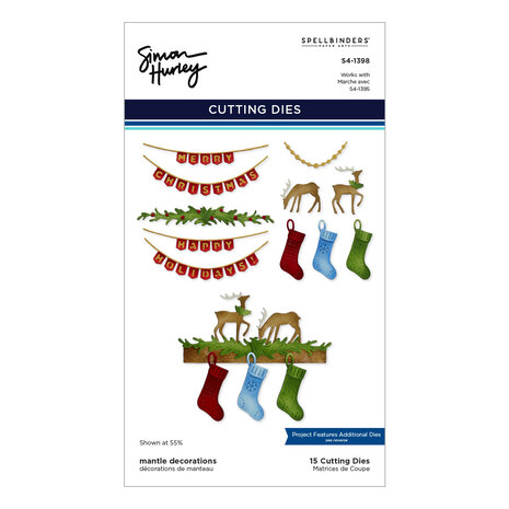 Spellbinders Mantle Decorations Etched Dies (S4-1398) Spellbinders Mantle Decorations Etched Dies (S4-1398)