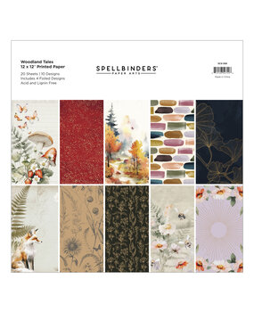 Spellbinders Woodland Tales 12x12 Inch Paper Pack (SCS-356) (DISCONTINUED)