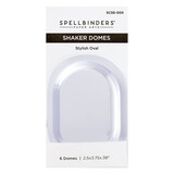 Spellbinders Stylish Oval Shaker Domes (6pcs) (SCSE-005)