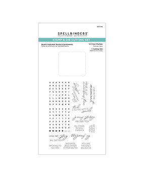 Spellbinders Bestie Alphabet Beads & Sentiments Clear Stamp & Die Set (SDS-194) (DISCONTINUED)