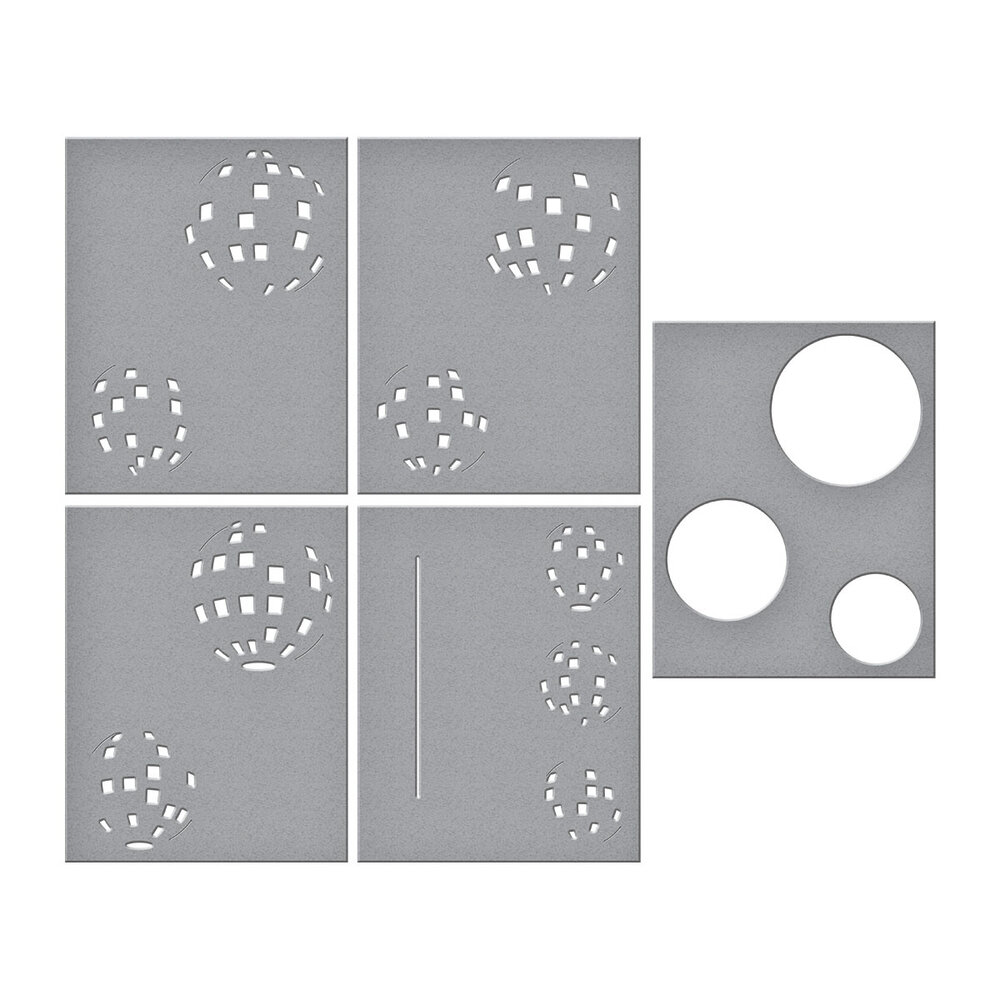 Spellbinders Layered Disco Impressions Stencils (STN-094) Spellbinders Layered Disco Impressions Stencils (STN-094)