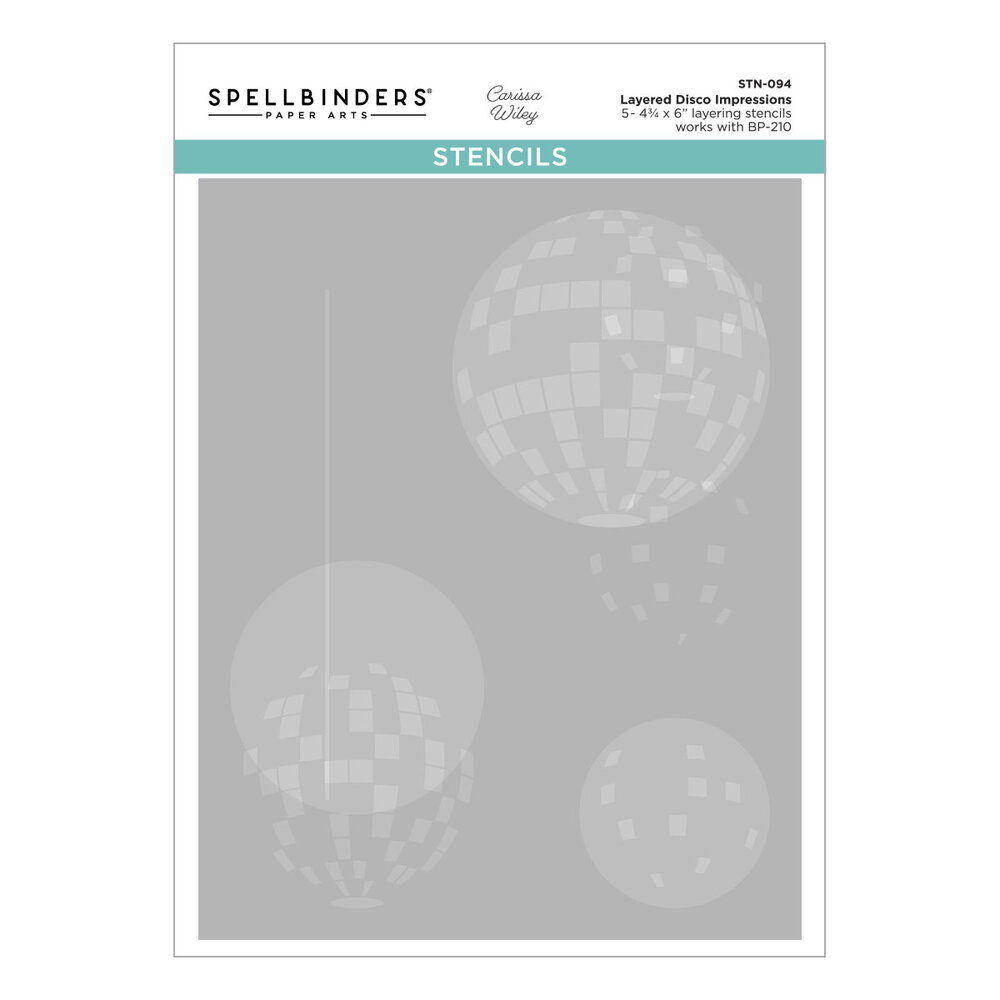 Spellbinders Layered Disco Impressions Stencils (STN-094) Spellbinders Layered Disco Impressions Stencils (STN-094)